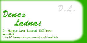 denes ladnai business card